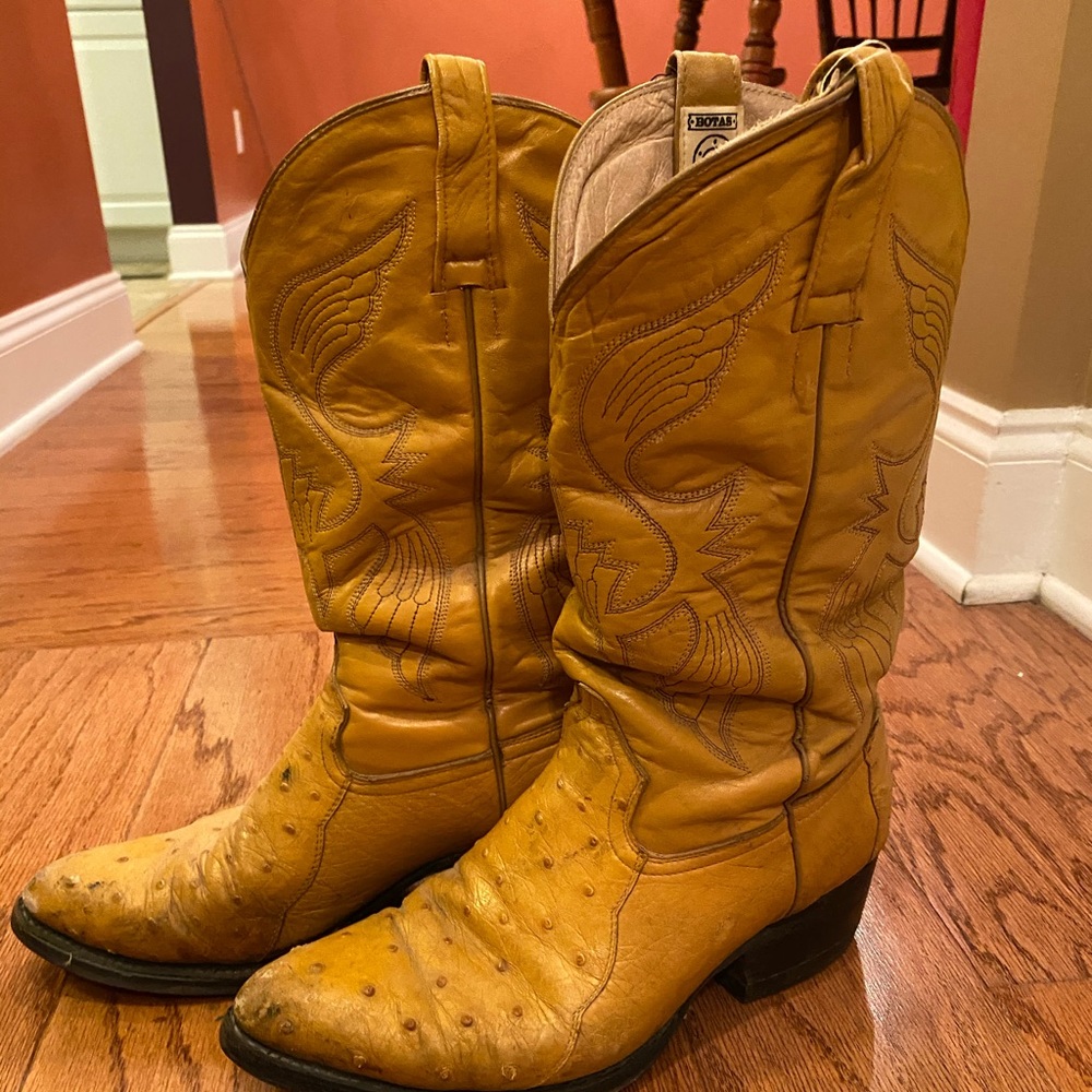 Genuine Ostrich leather men’s boots